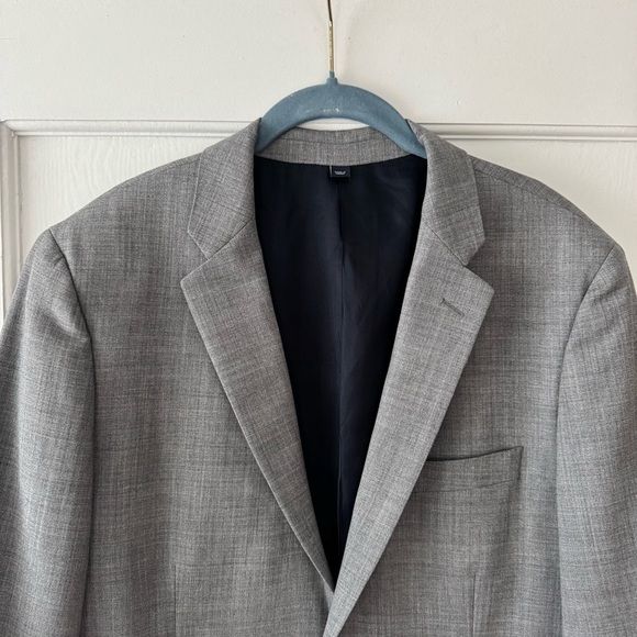 J.Crew Thompson Wool Blazer Solid Gray Sports Coat Mens Size 40L Long - Picture 2 of 16